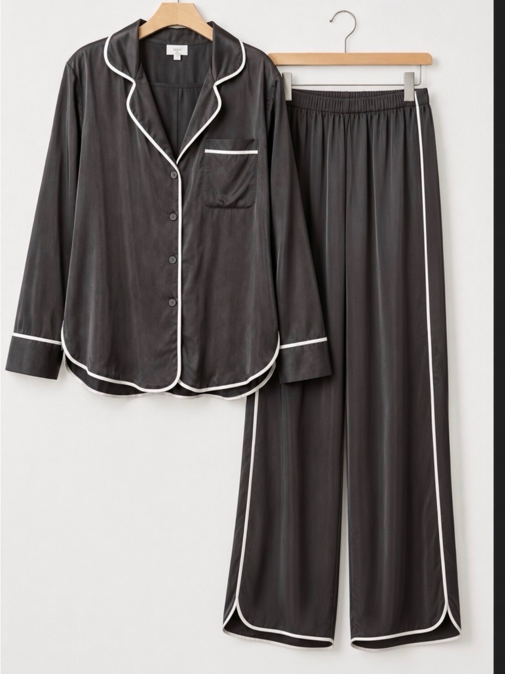 Aerie Off Duty Pajama Set 2Pc |  Top Bottom Black Sz XL